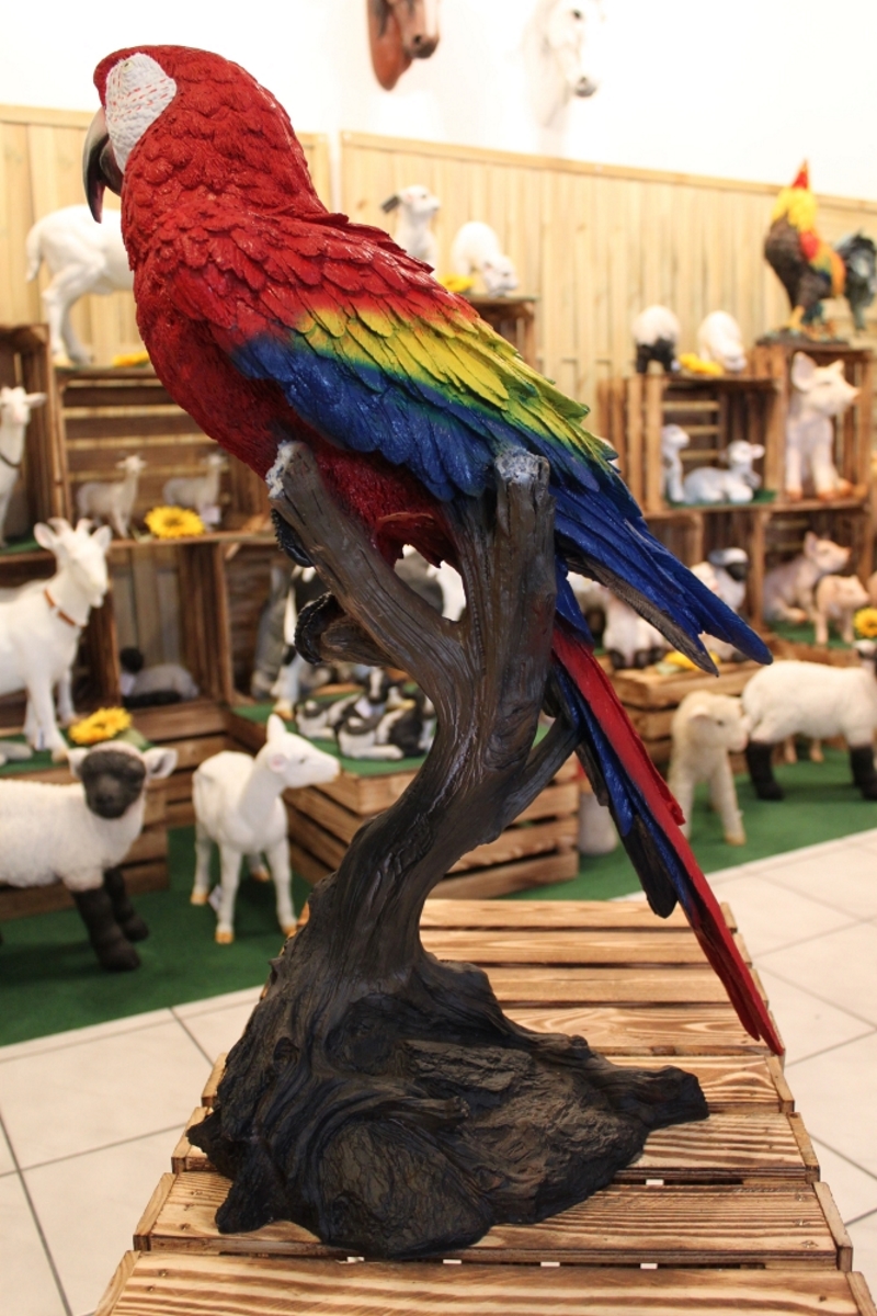 Papagei auf Stamm, großIDekofiguren günstig Online kaufen - XO-SHOP