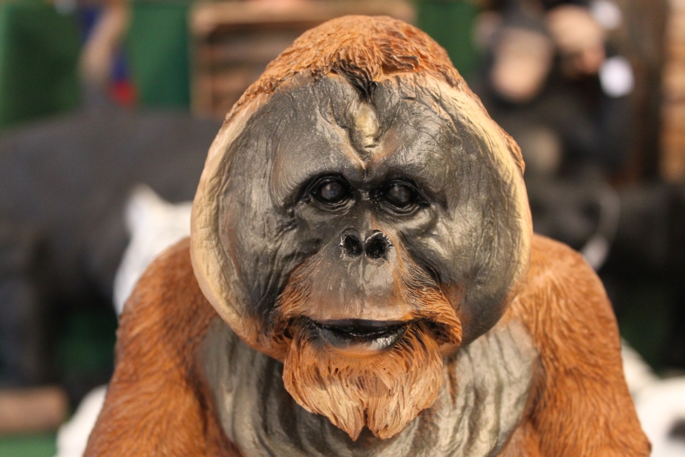 Orang-Utan Schlüsselanhänger Aus Edelstahl – 30 Mm, Mit Samtbeutel, Für Affenliebhaber