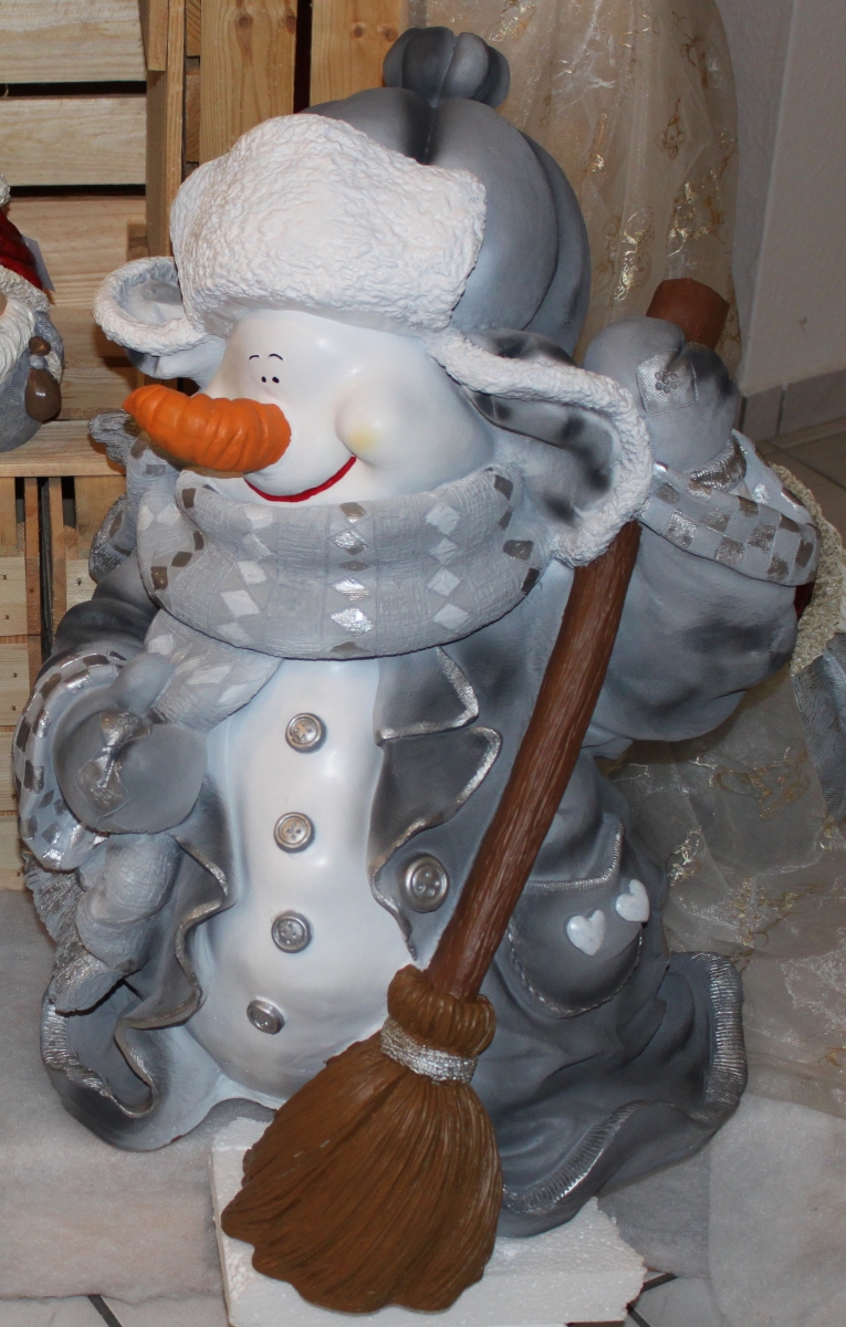 Schneemann mit Besen, groß *SELBSTABHOLUNG*/Dekofiguren günstig Online kaufen XO-SHOP
