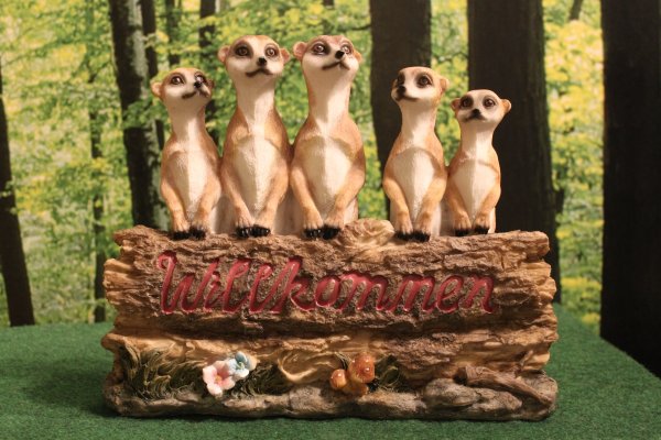 Erdmännchen-Gartenfigur Aus Harz – Niedliche Skulptur Mit Hasenohren, 11x9x22,5 Cm