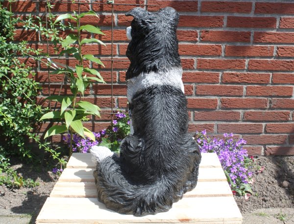 Border Collie Gartenstatue Aus Kunstharz – 20 X 12 X 8 Cm, Wasserdicht, Für Innen & Außen